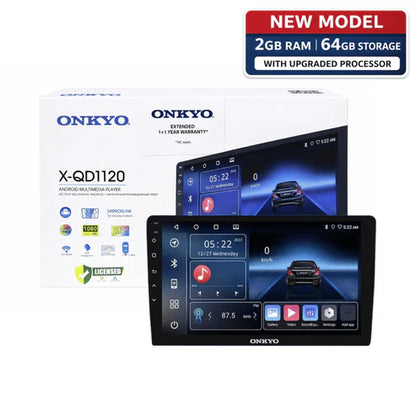 Onkyo X-QD1120 Android Stereo (2GB RAM / 64GB Storage) – 2026 Model with Wireless CarPlay & Android Auto