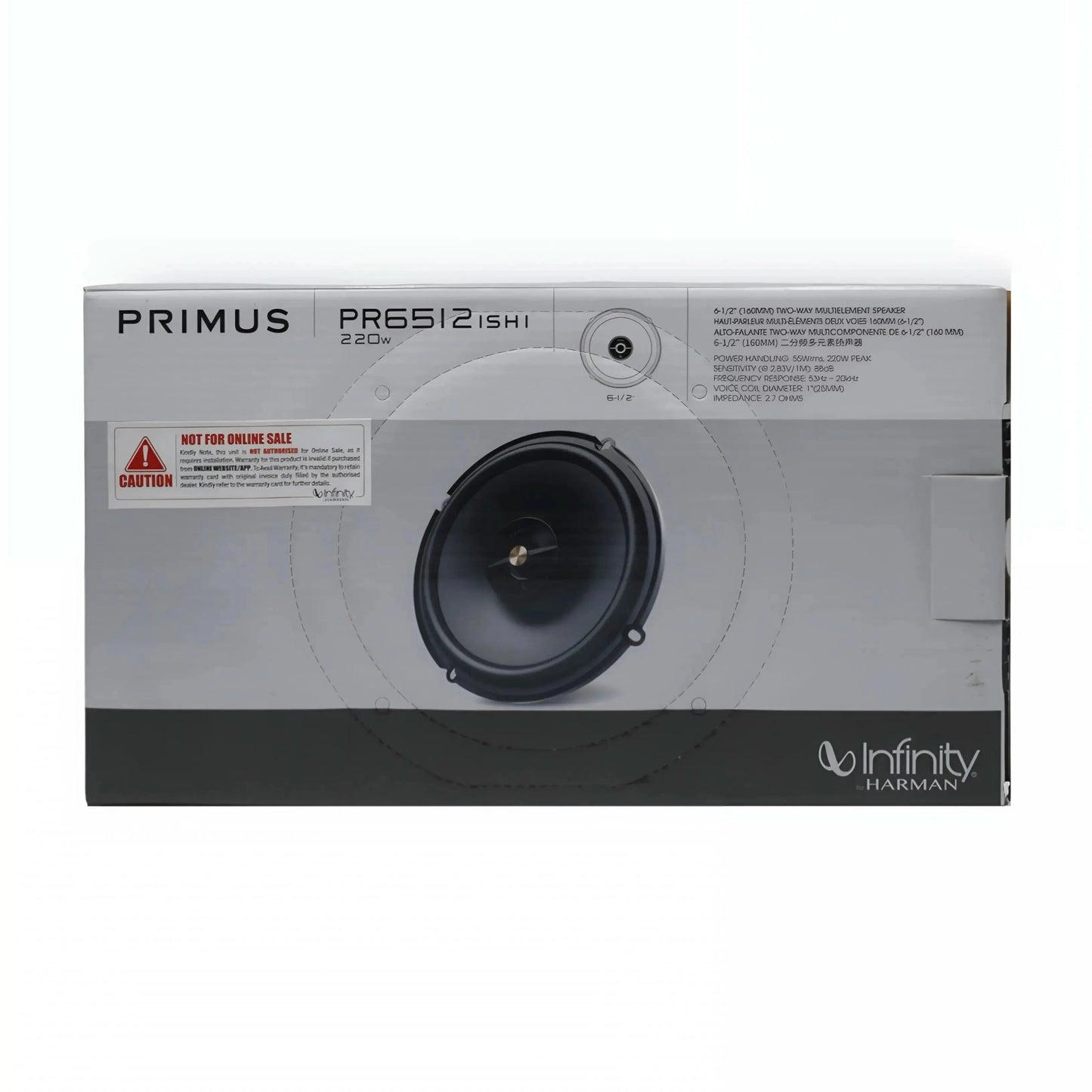 Infinity Primus PR6512ISHI 6.5" Coaxial Car Speakers | 55W RMS | 165W Peak | Premium Sound Upgrade