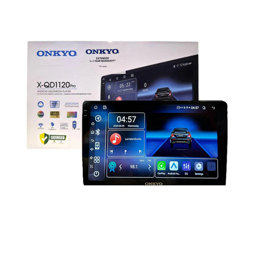 Onkyo X-QD1120 PRO Android Stereo | 4GB RAM + 64GB Storage | Certified Wireless CarPlay & Android Auto | Free AHD Reverse Camera