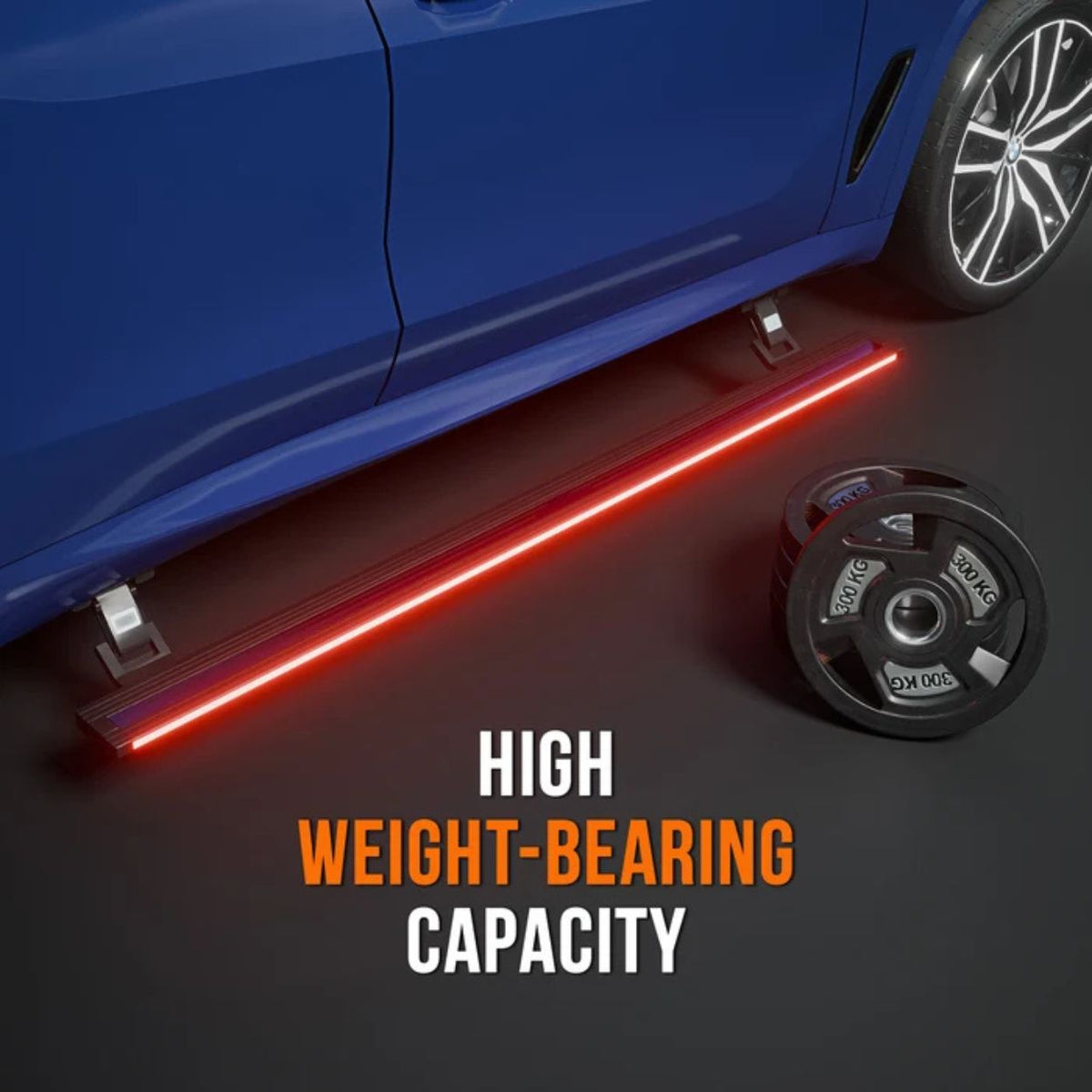 BMW X5 2019+ RGB Streamer Electric Side Step (App Controlled) | 300KG Load Capacity | Automatic Door Opening | 1.5 Second Extension | 