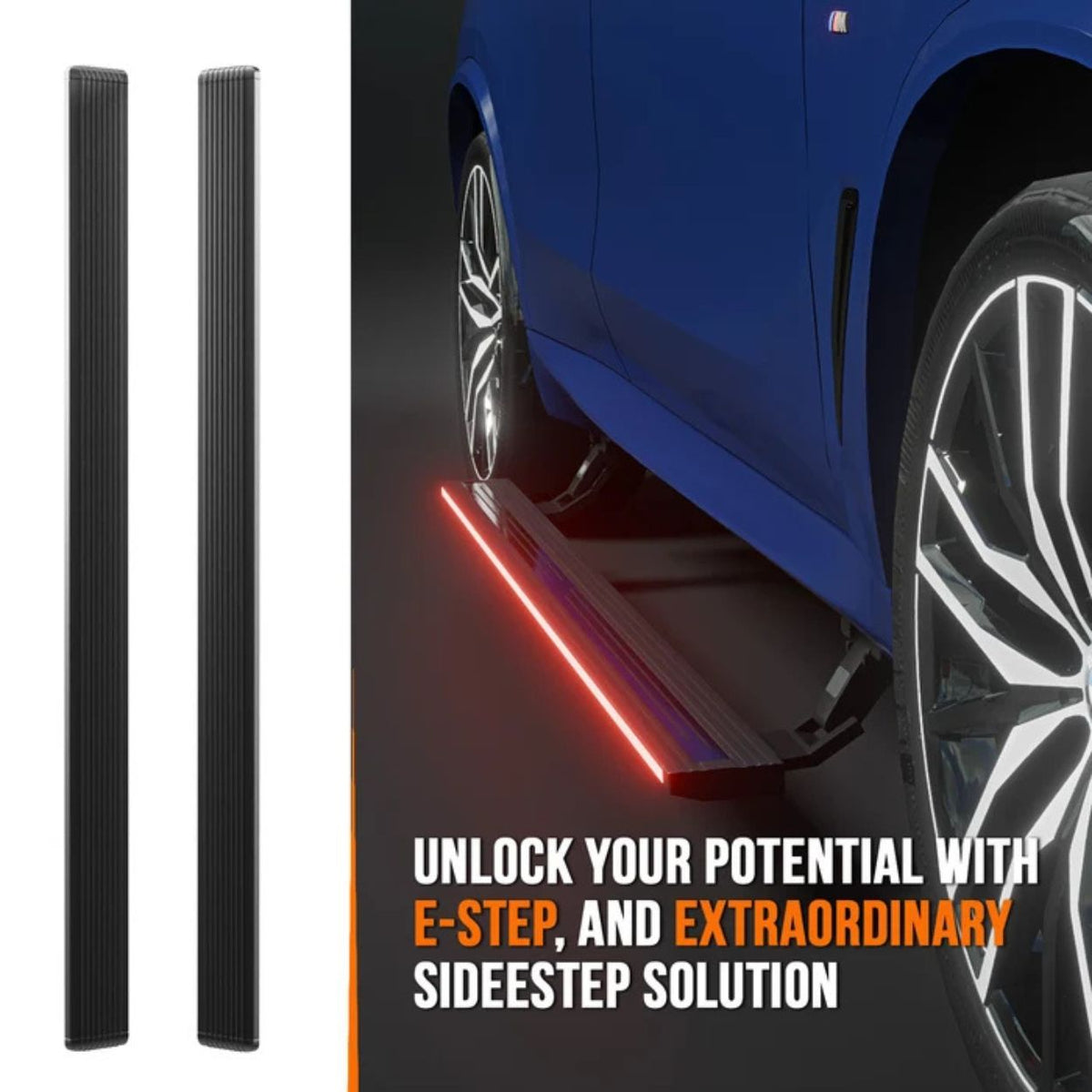 BMW X5 2019+ RGB Streamer Electric Side Step (App Controlled) | 300KG Load Capacity | Automatic Door Opening | 1.5 Second 