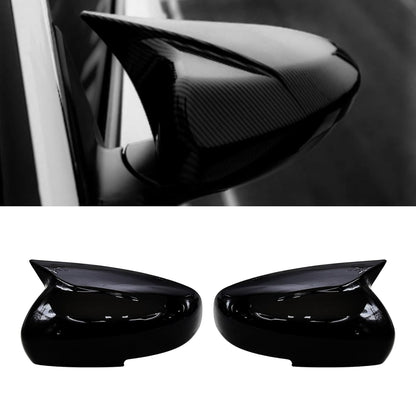 Batman style gloss black mirror covers set of 2 compatible with Maruti Suzuki Swift 2018-2024 Baleno Dzire Celerio Fronx WagonR S-Presso Ignis Ciaz Alto and K10 enhancing sporty look and protecting mirrors