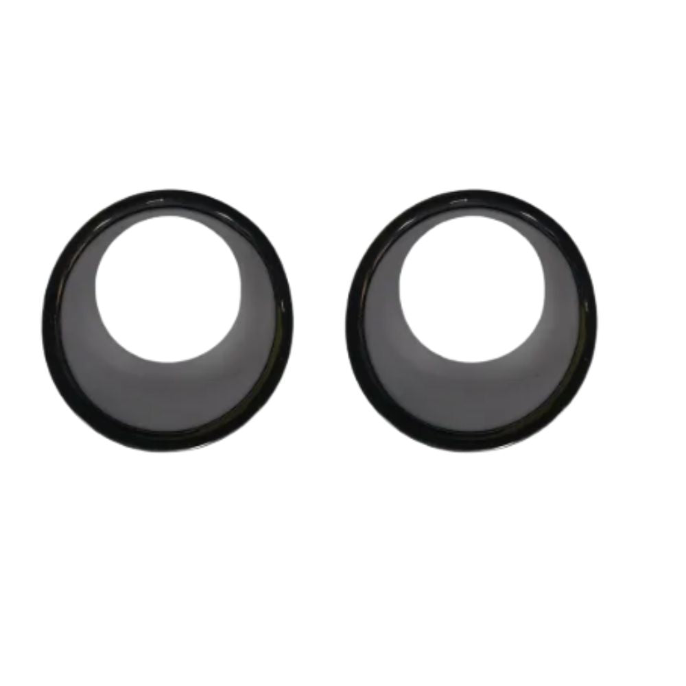  Mahindra Thar 2020+ Black Fog Lamp Garnish | Glossy Black | ABS Plastic | Tape-Based Installation | Custom Fit | Protects Against Scratches and Dust | Set of 2