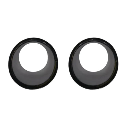  Mahindra Thar 2020+ Black Fog Lamp Garnish | Glossy Black | ABS Plastic | Tape-Based Installation | Custom Fit | Protects Against Scratches and Dust | Set of 2
