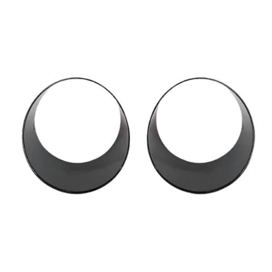 Mahindra Thar 2020+ Black Headlamp Garnish | Glossy Black | ABS Plastic | Tape-Based Installation | Custom Fit | Protects Against Scratches and Dust | Set of 2