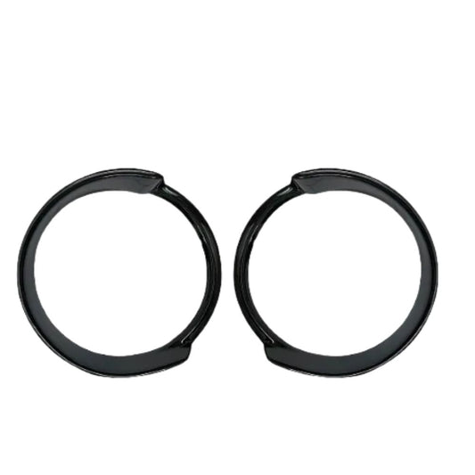  Mahindra Thar Roxx 2024+ Black Headlamp Garnish | Glossy Black | ABS Plastic | Tape-Based Installation | Custom Fit | Protects Against Scratches and Dust | Set of 2