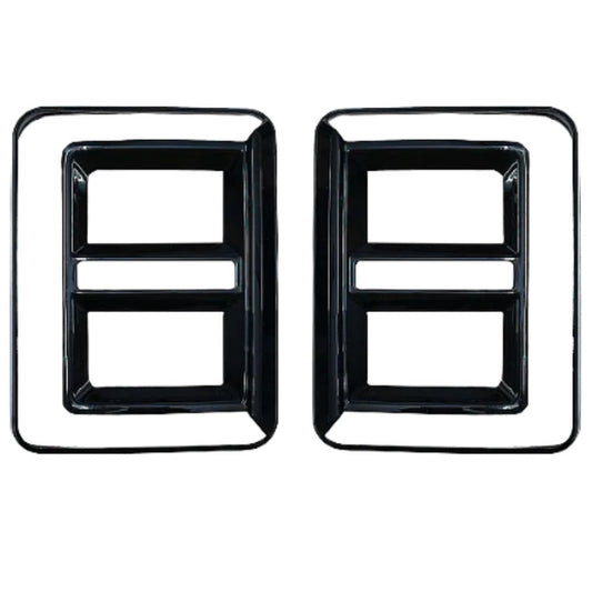  Mahindra Thar Roxx and Thar OG Black Tail Lamp Garnish | Glossy Black | ABS Plastic | Tape-Based Installation | Custom Fit | Protects Against Scratches and Dust | Set of 2