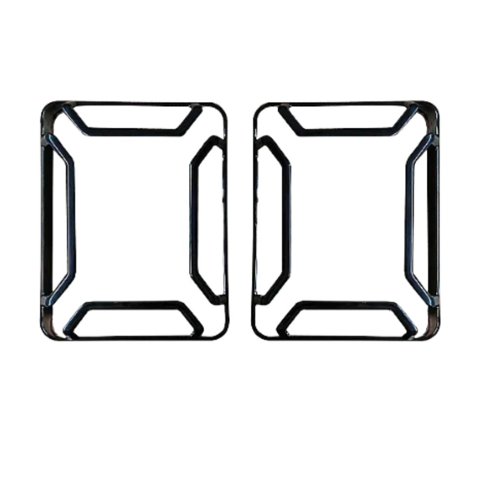  Mahindra Thar 2020+ Black Tail Light Garnish | Glossy Black | ABS Plastic | No Drilling | Pre-Attached Adhesive Tape | Exact Fit | Set of 2
