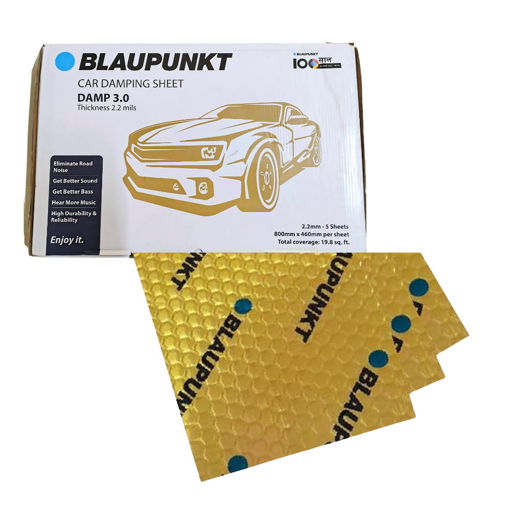 Blaupunkt Damp 3.0 Car Sound Damping Sheets Set of 5 for Road Noise Reduction and Vibration Control.