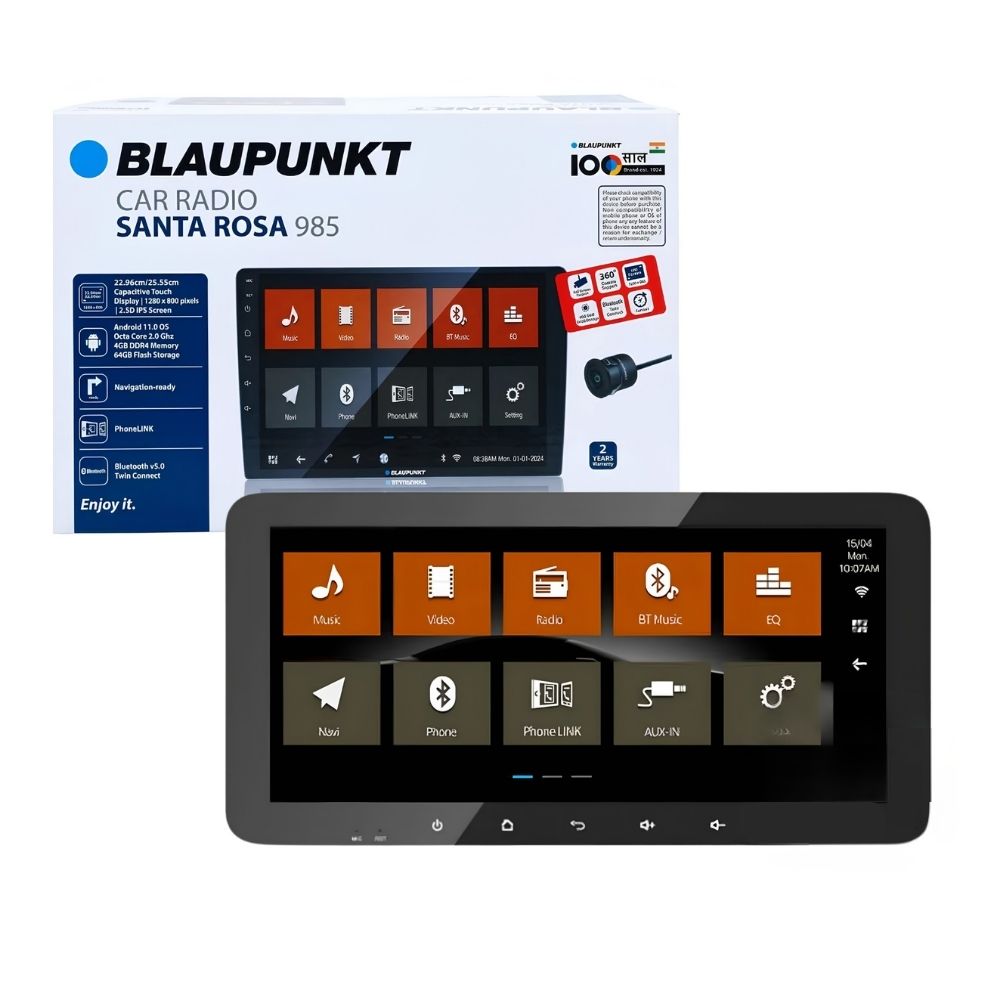 Blaupunkt Santa Rosa 985 10.33" Android Car Stereo | 4GB RAM + 64GB Storage | Wireless Apple CarPlay & Android Auto | DSP | 360° Camera Support