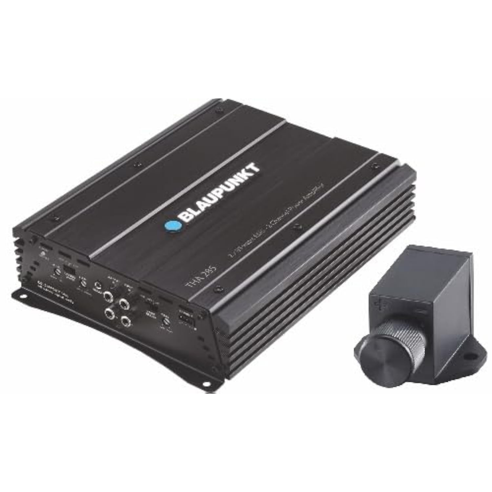 Blaupunkt THA-285 2-Channel Offset 12V Car Audio Power Amplifier for Enhanced Sound Quality.