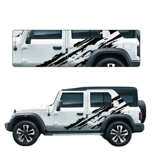  Mahindra Thar Roxx 2024+ Body Graphics Sticker | Premium Vinyl | Vehicle-Specific Fit | Waterproof | Scratch Protection | Set of 4