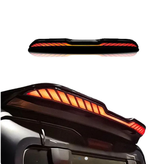 Mahindra Thar Roxx 2024+ Bronco Style LED Roof Spoiler | Integrated Brake Light | Matrix Running Indicator | ABS Plastic | Black | Waterproof
