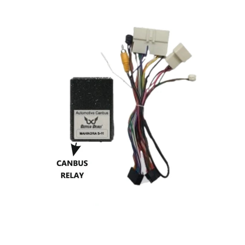 CANBUS wiring harness for Mahindra KUV100 plug and play OEM info retention system ensuring stable connection and full vehicle feature compatibility integration