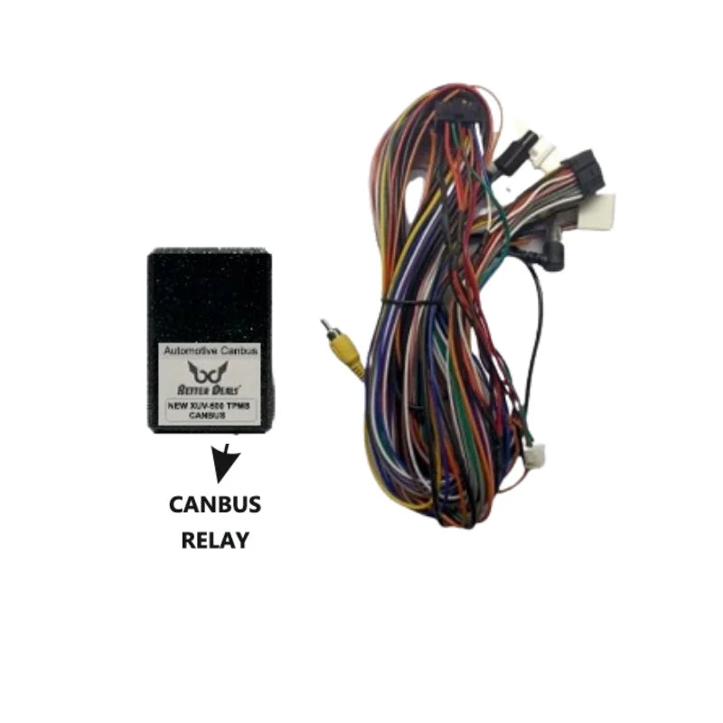 CANBUS wiring harness for Mahindra XUV500 2015 to 2022 W9 W10 W11 with power coupler plug and play OEM info retention system ensuring stable connection and full vehicle feature support