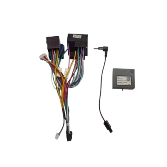 CANBUS wiring harness for Skoda Kylaq with power coupler plug and play OEM info retention system ensuring stable connection and full vehicle feature compatibility