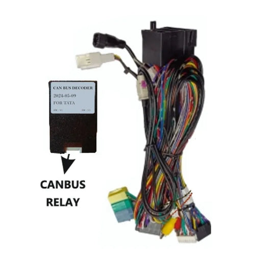 CANBUS wiring harness for Tata Hexa with power coupler plug and play OEM info retention system providing stable connection and full vehicle feature compatibility
