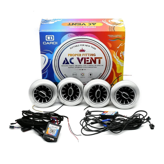 CARDI AC Vent Ambient Light Kit with App and Remote Control for Mahindra Thar 2020-2023 Interior.