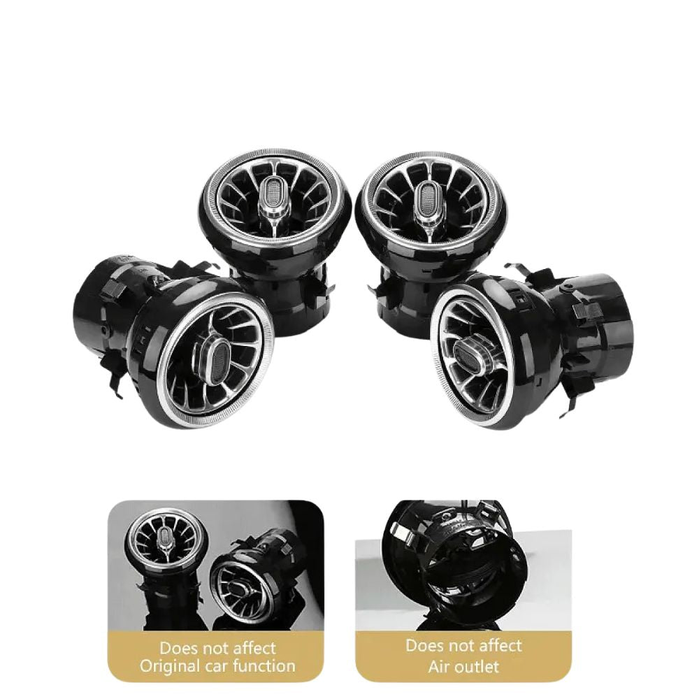 CARDI K3 AC Vent Turbine with LED Ambient Light and Foot Light for Mahindra Thar, Thar Roxx and Thar OG | RGB App Control | ABS | Set of 4 Vents and 4 Foot Lights | 1 Year Warranty