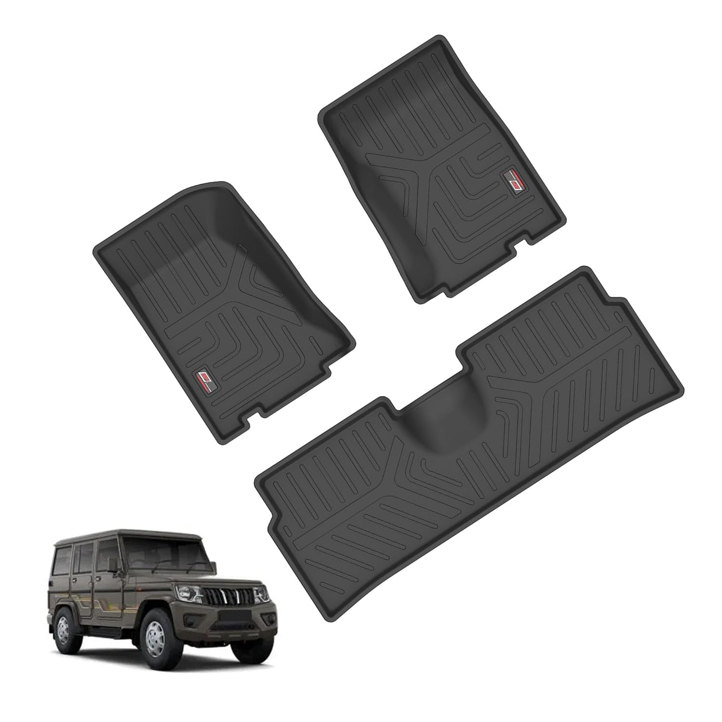 GFX Car Floor Mats for Mahindra Bolero 7 Seater (2011-2023) 