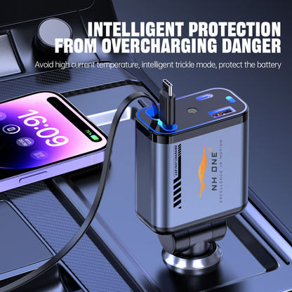 NH ONE 4-in-1 Fast Car Charger, 100W Max Output with Starlight Projector