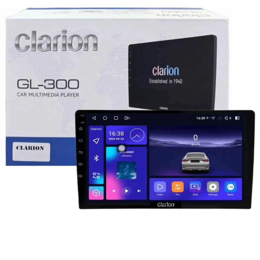 Clarion GL-300 Android Car Stereo | 9 Inch IPS Display | 2GB RAM 32GB Storage | 32 Band DSP | Bluetooth 5 | WiFi | 