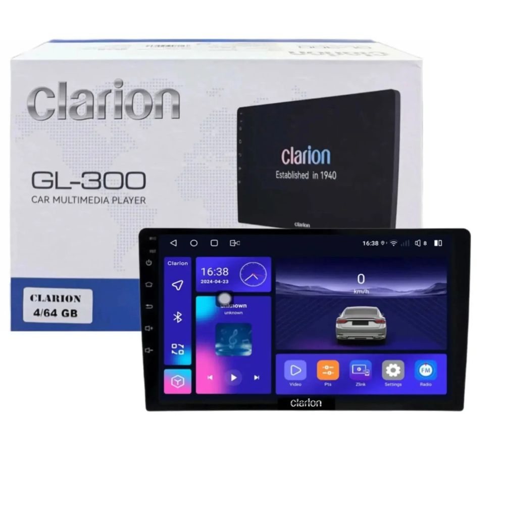 Clarion GL-300 Android Car Stereo | 9 Inch IPS Display | 4GB RAM 64GB Storage | 32 Band DSP 
