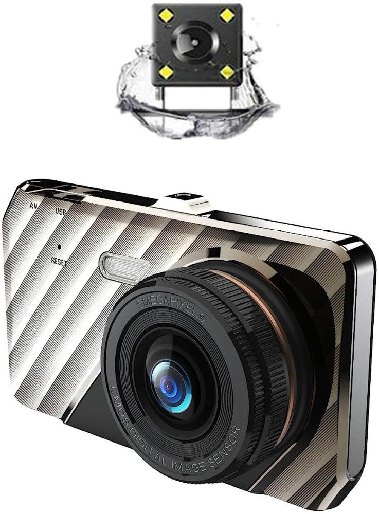 Bluzon BO-DV512 Full Touch Dashcam | Front & Rear | Full HD 1080P | Voice Recording | Loop Recording