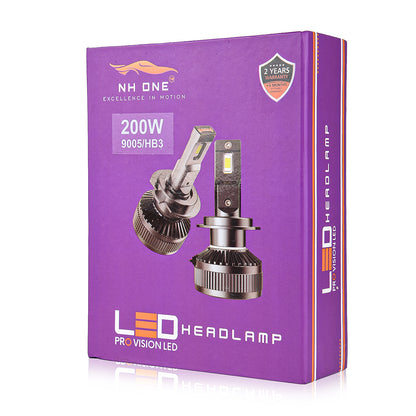NH ONE LED Headlight Bulb 9005/HB3 200W Pro Vision