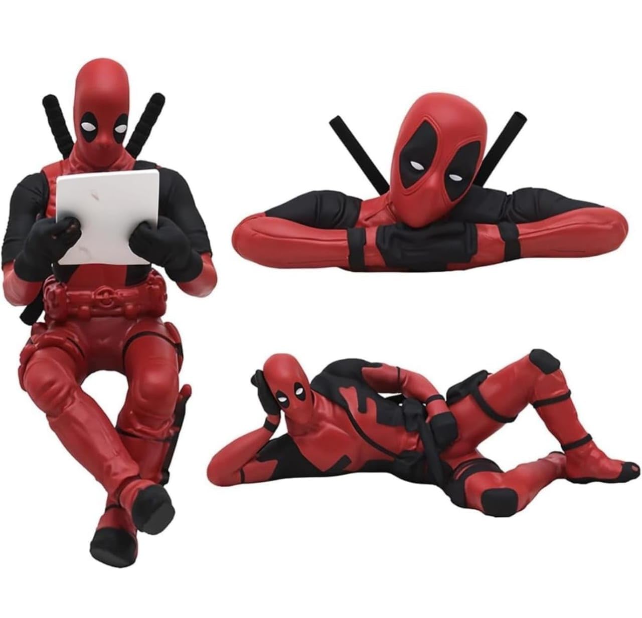 Deadpool Action Figure (3 pcs) PVC Model Universal Decorative for Car Dashboard