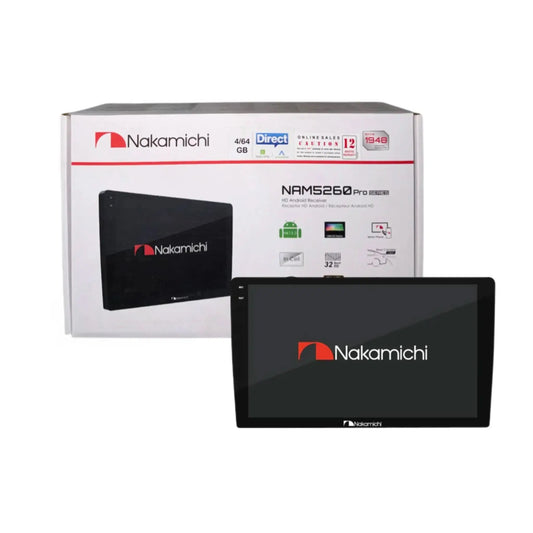 Nakamichi NAM5260 Pro – 9″ Android Touchscreen Head Unit | 4 GB/64 GB | Car Multimedia Receiver