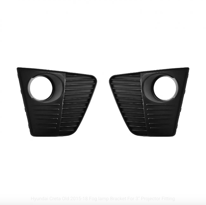 Fog Lamp Bracket for Hyundai Creta 2015–2018 compatible with 3-inch LED projector fog lamps