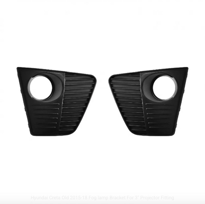 Fog Lamp Bracket for Hyundai Creta 2015–2018 compatible with 3-inch LED projector fog lamps