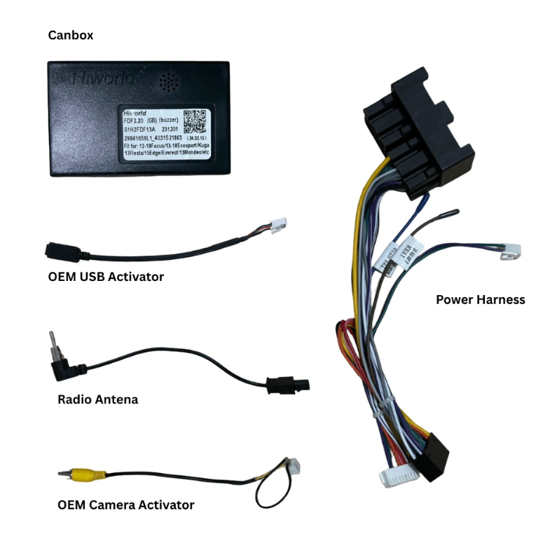 Ford EcoSport 2018–2022 Titanium Variant CANBUS Decoder and Plug-and-Play Wiring Harness for OEM Integration.