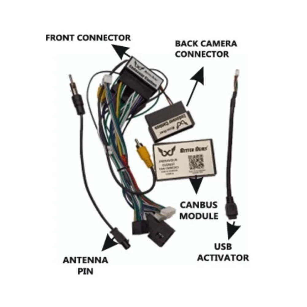 Ford New Endeavour CANBUS Wiring Harness with Power Coupler for Android Car Stereo Integration