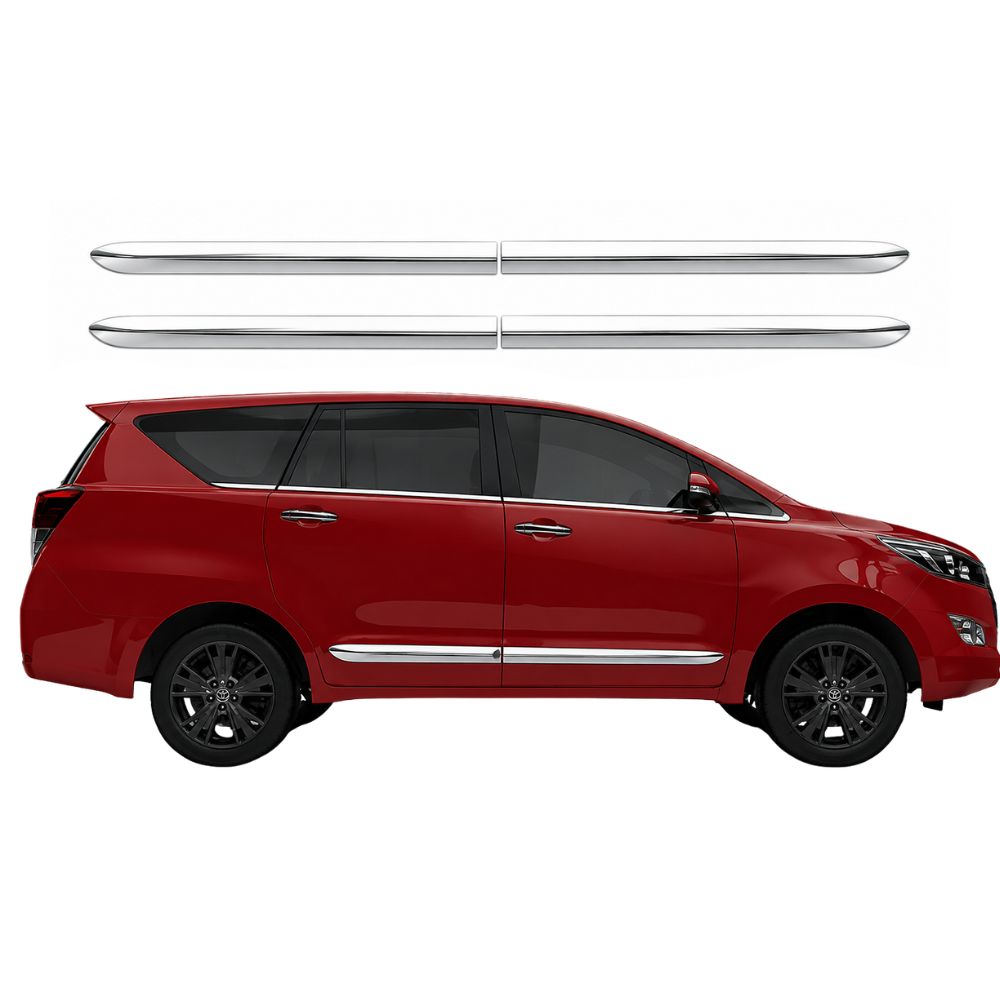 GFX Car Door Side Beading for Toyota Innova Crysta 1st Gen 2016 Onwards | Chrome
