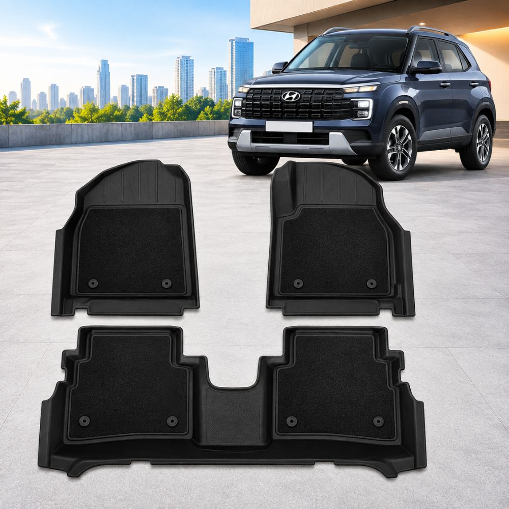 GFX Pro Life Long Full Coverage Floor Mats for Hyundai Venue 2025 Onwards
