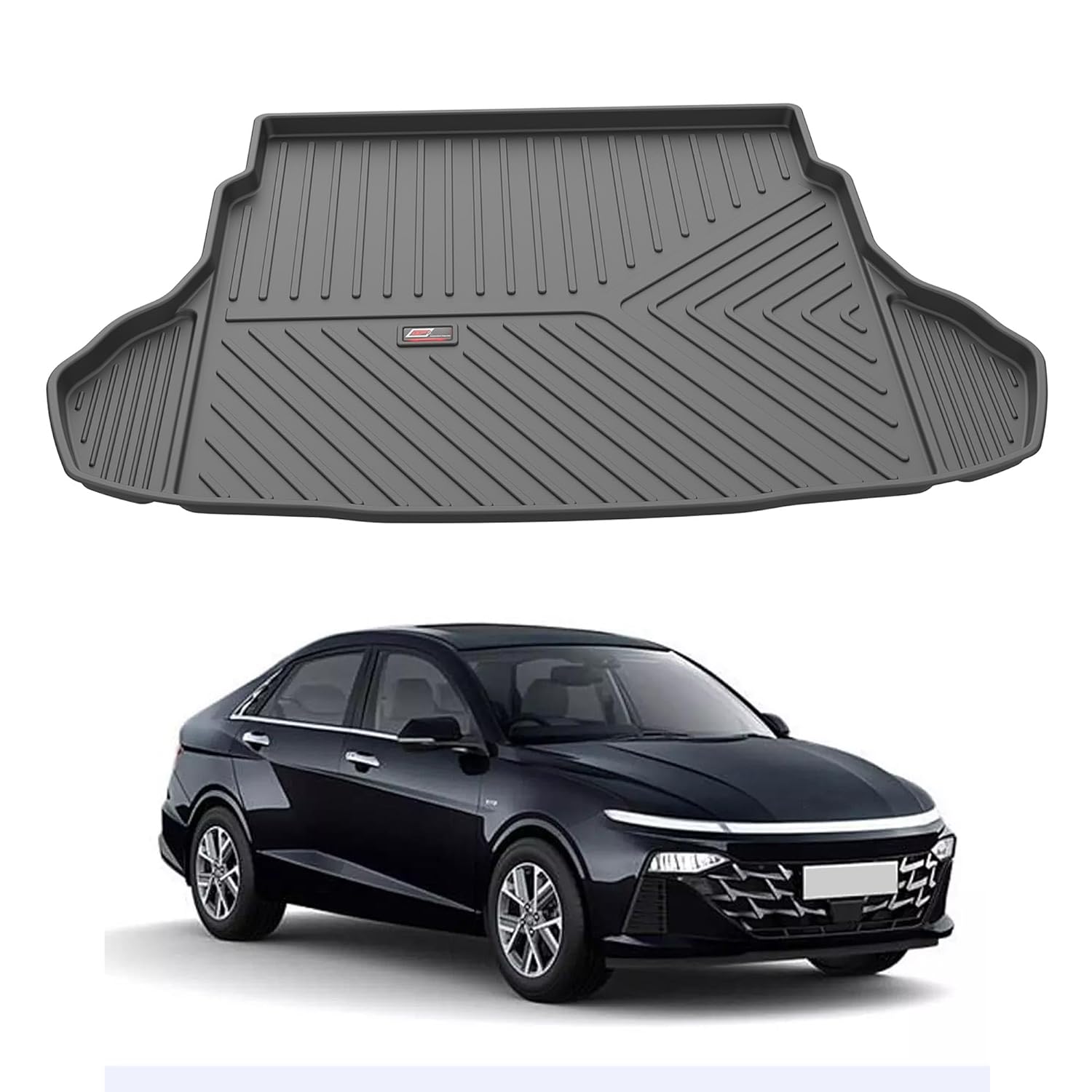 GFX Car Trunk Boot Mat for Hyundai Verna (2023 Onwards) | Premium Dicky Mat – Black