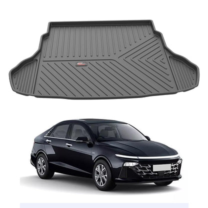 GFX Car Trunk Boot Mat for Hyundai Verna (2023 Onwards) | Premium Dicky Mat – Black