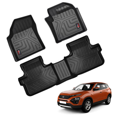 GFX Floor Mats for Tata Harrier 2019–2021 Manual | Waterproof Black