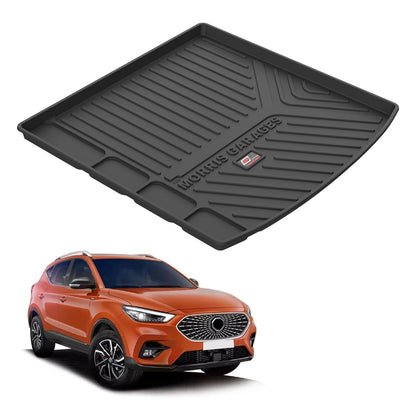 GFX premium black custom-fit trunk boot mat for MG Astor 2021 onwards, durable all-weather dicky protection.