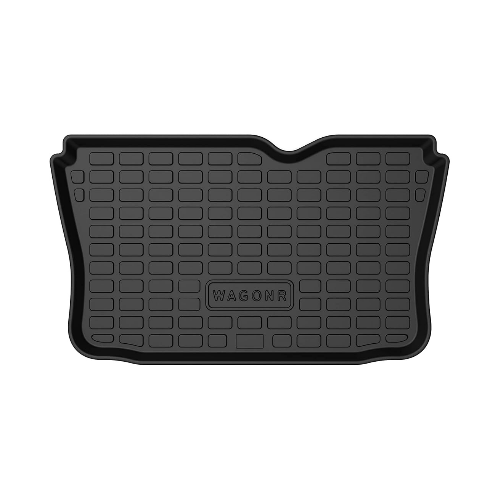 GFX premium black custom-fit trunk boot mat for Maruti Suzuki Wagon R 2019 onwards, durable dicky protection.