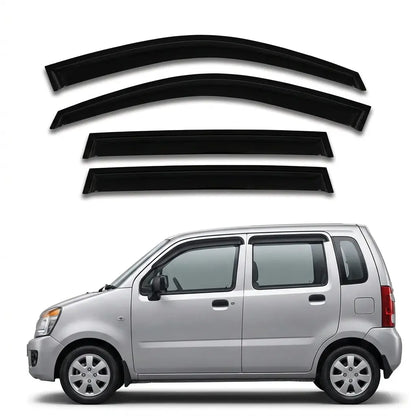 Galio Black Door Visor for Maruti Suzuki Old Wagon R  Set of 4  Black