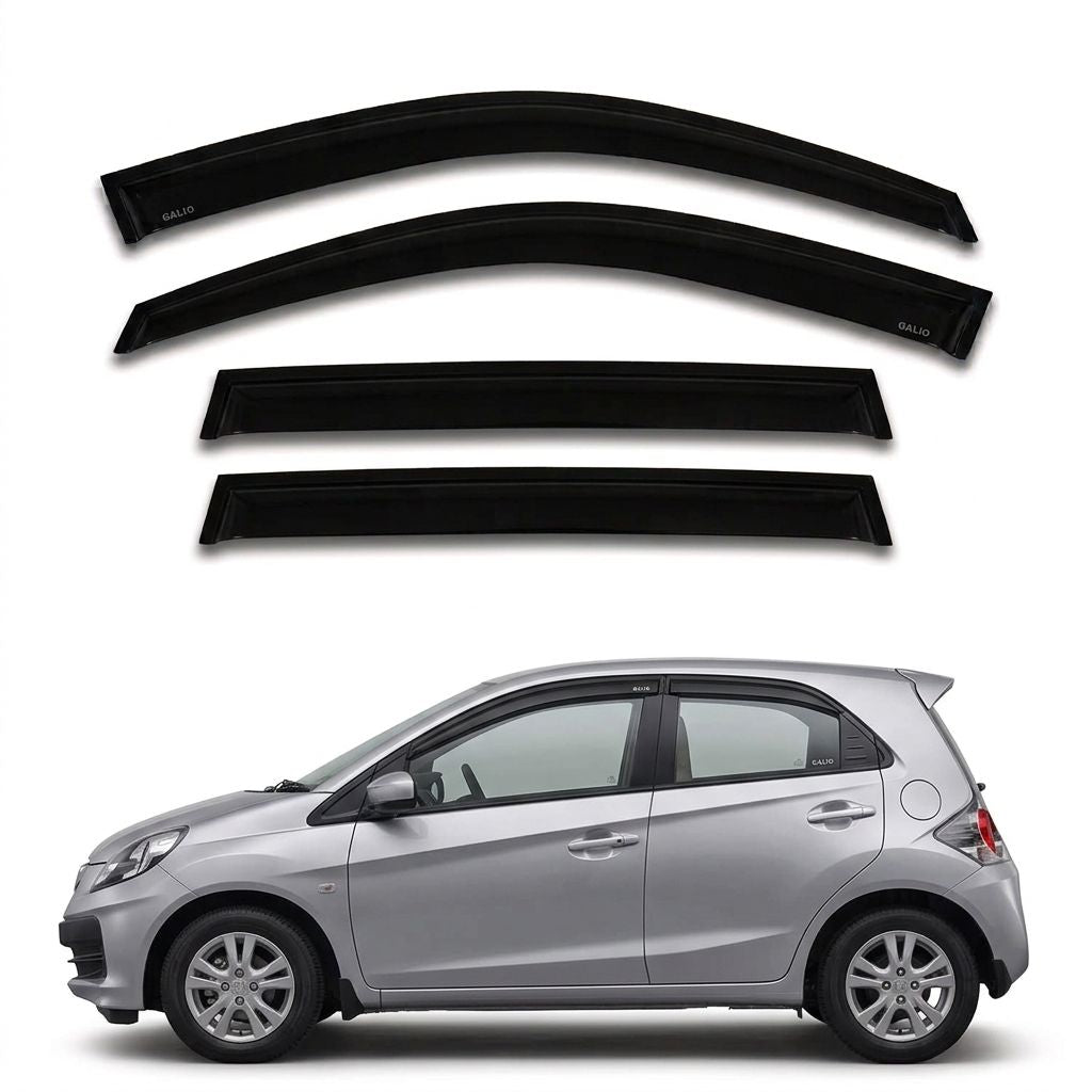Galio Black Door Visor for Honda Brio 1st Gen 2011 to 2019
