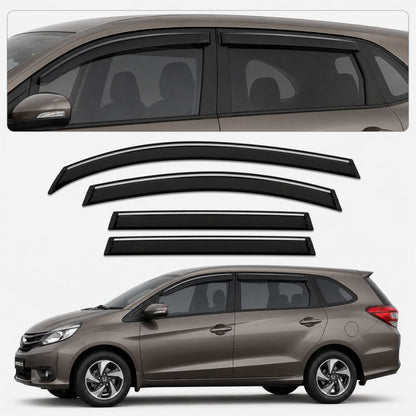 Galio Black Door Visor for Honda Mobilio 1st Gen 2014 to 2017 | Set of 4 | Black | ABS Plastic | Made in India
