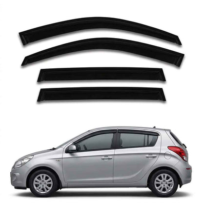 Galio Black Door Visor for Hyundai i20 1st Gen 2008 to 2012