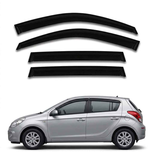 Galio Black Door Visor for Hyundai i20 1st Gen 2008 to 2012