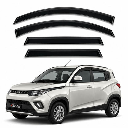 Galio Black Door Visor for Mahindra KUV 100 1st Gen 2015 to 2023 | Set of 4 | Black | Made in India
