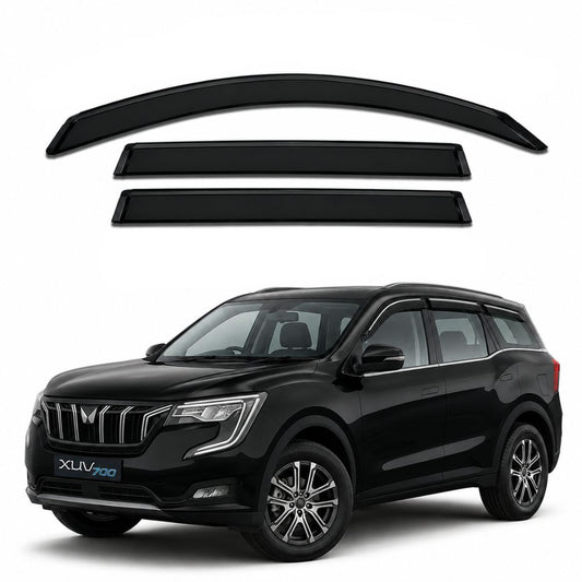 Galio Black Door Visor for Mahindra XUV700, XUV 7XO & XEV 9S | Set of 6 | Black | ABS Plastic | Made in India
