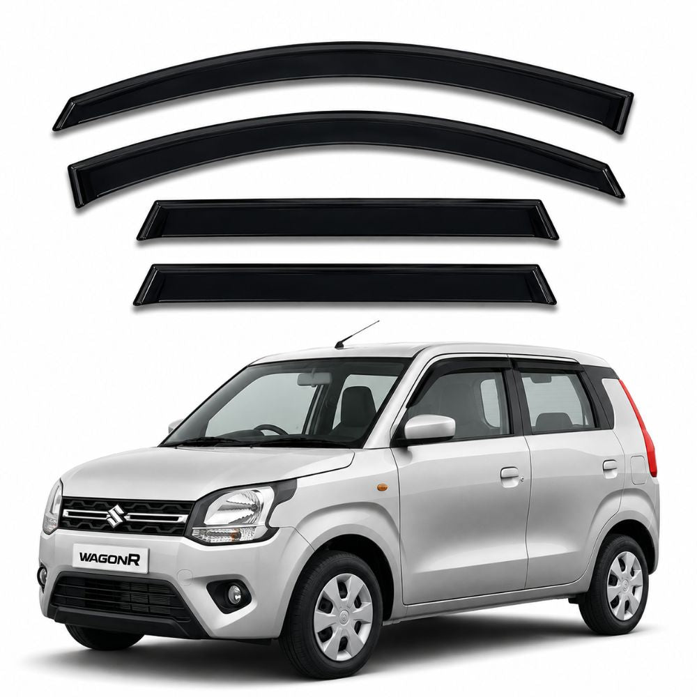 Galio Black Door Visor for Maruti Suzuki New Wagon R | Set of 4 | Black | Made in India
